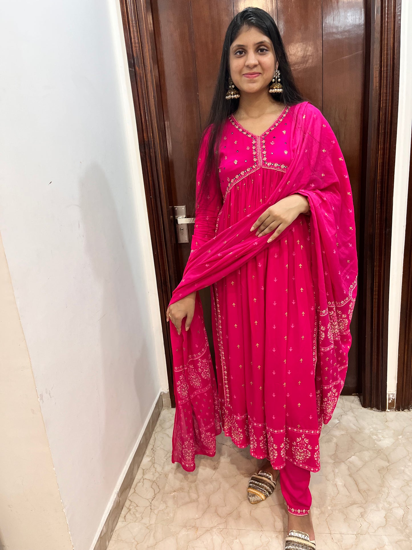 Muslin three piece Suit set