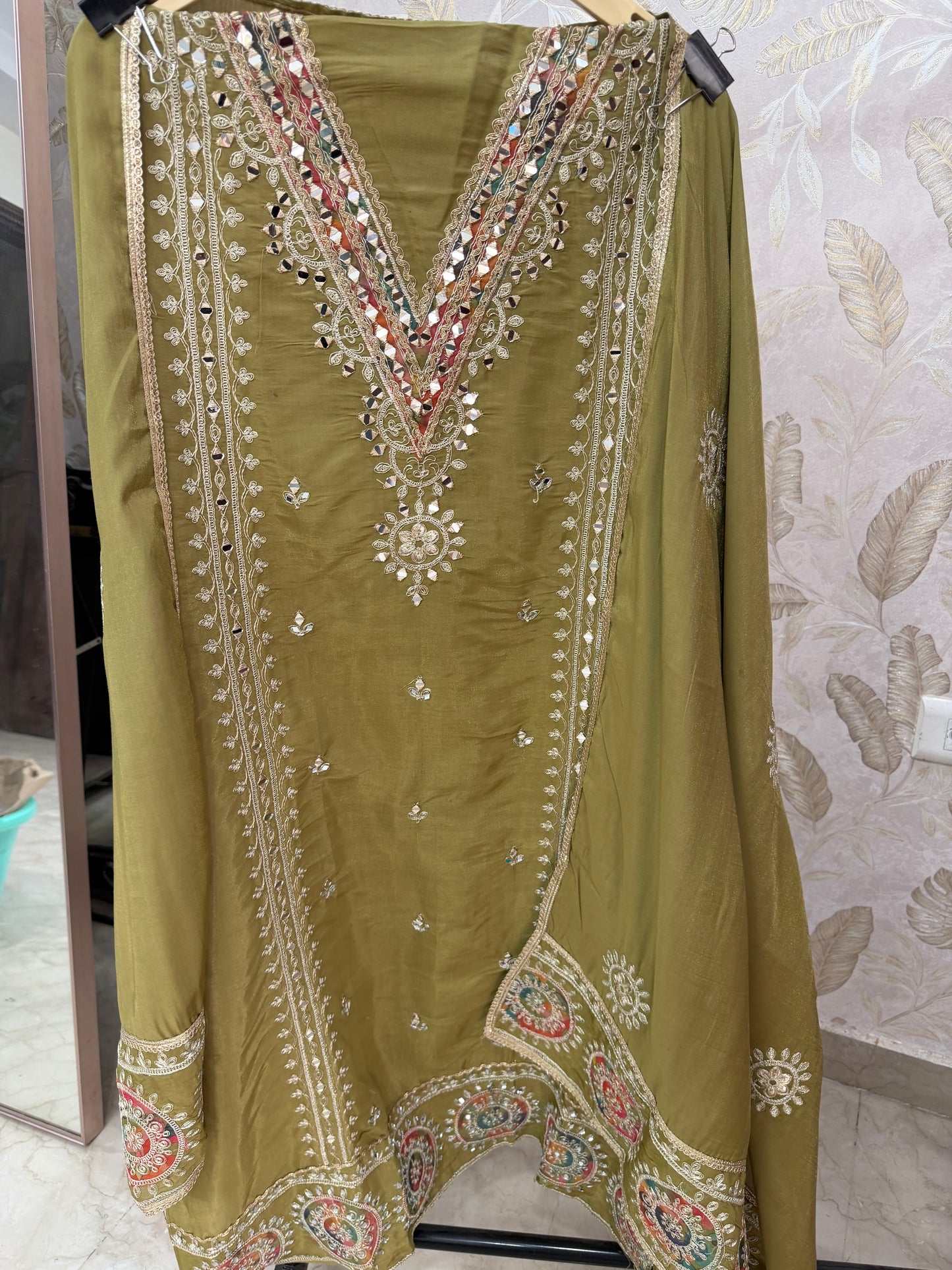 `Noor’ gotta Patti designer 3 piece suit set