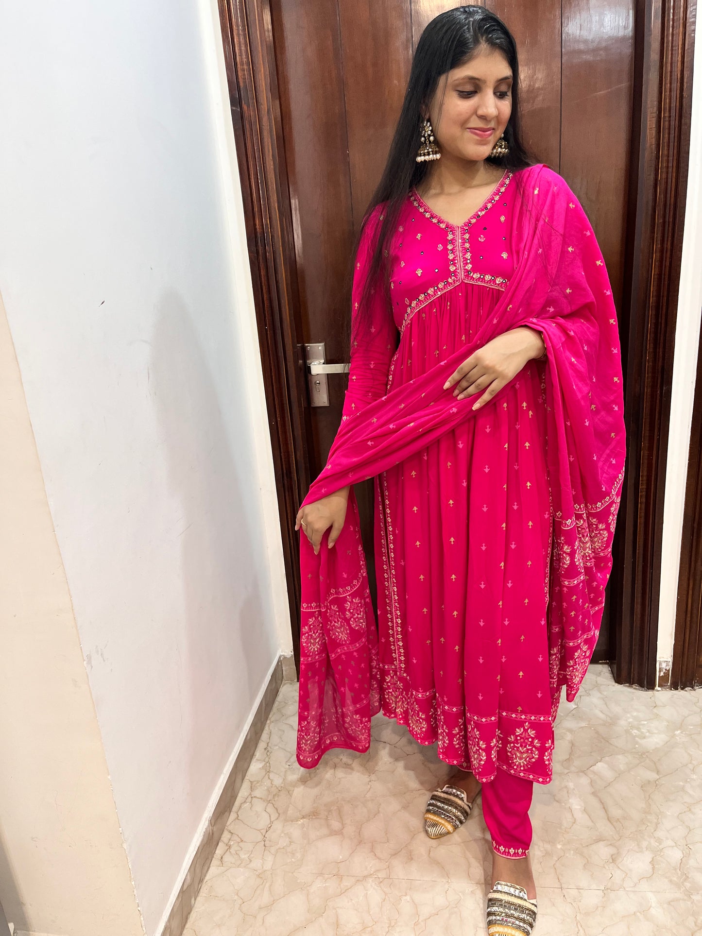Muslin three piece Suit set