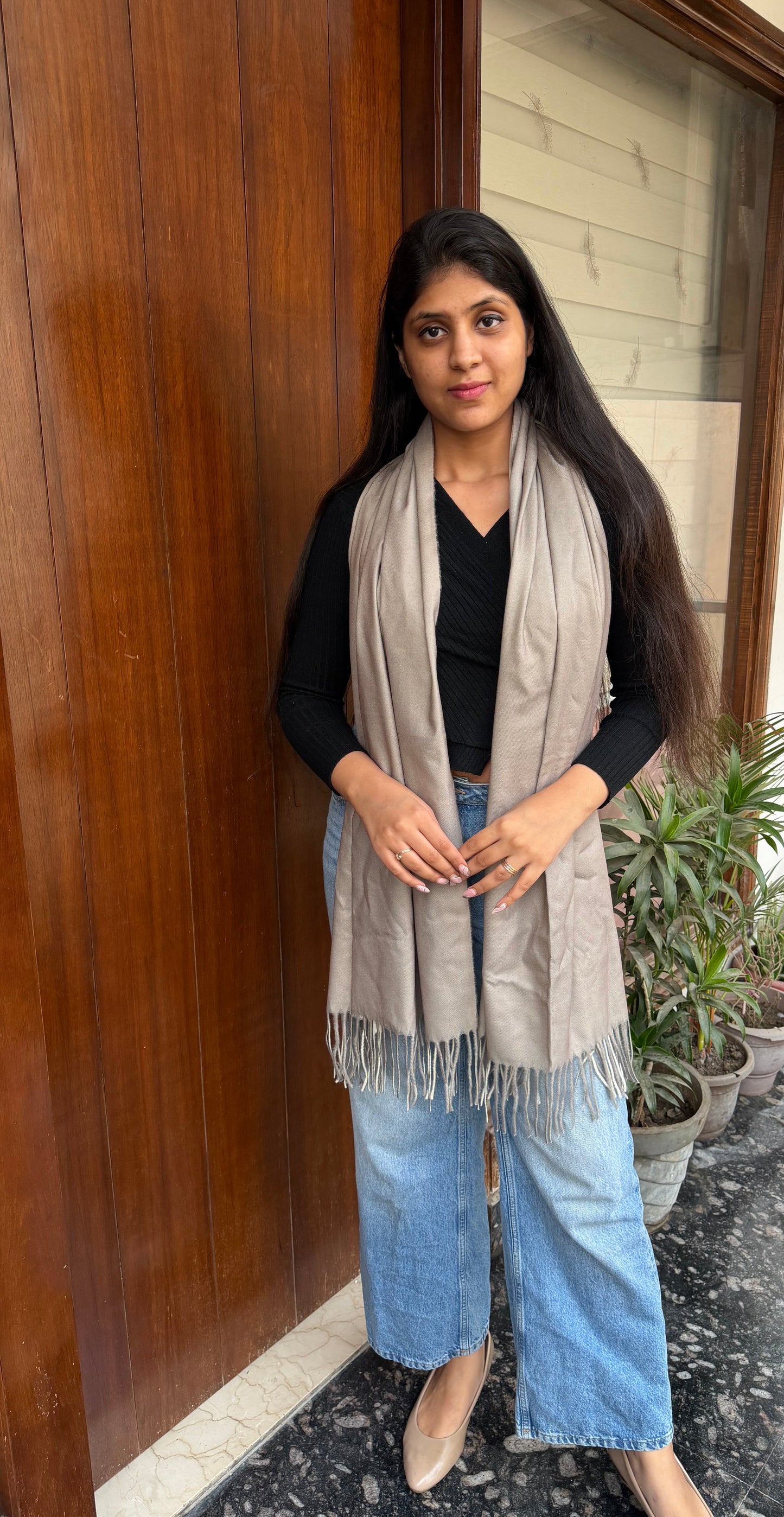 Reversible purewool stole