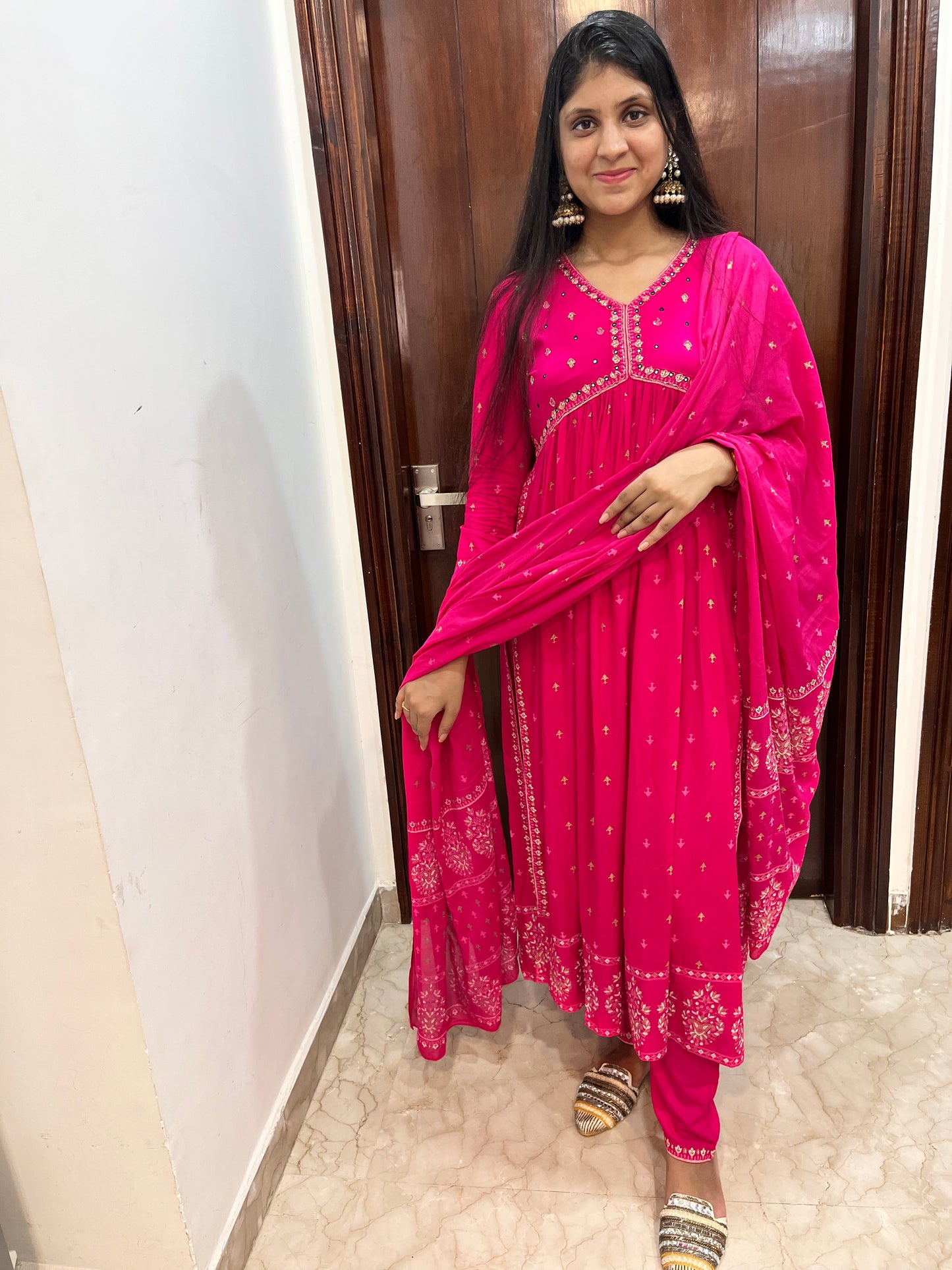 Muslin three piece Suit set