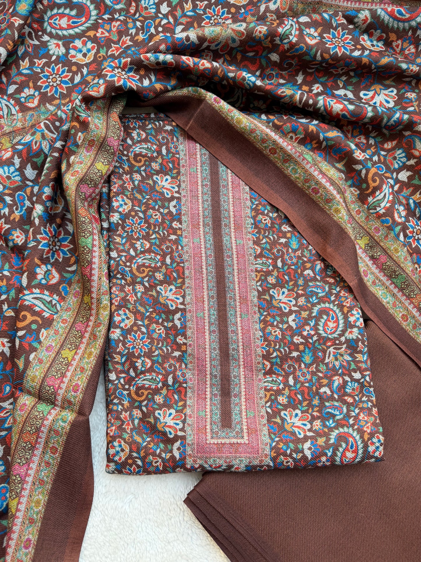 Pashmina suit set with pashmina shawl