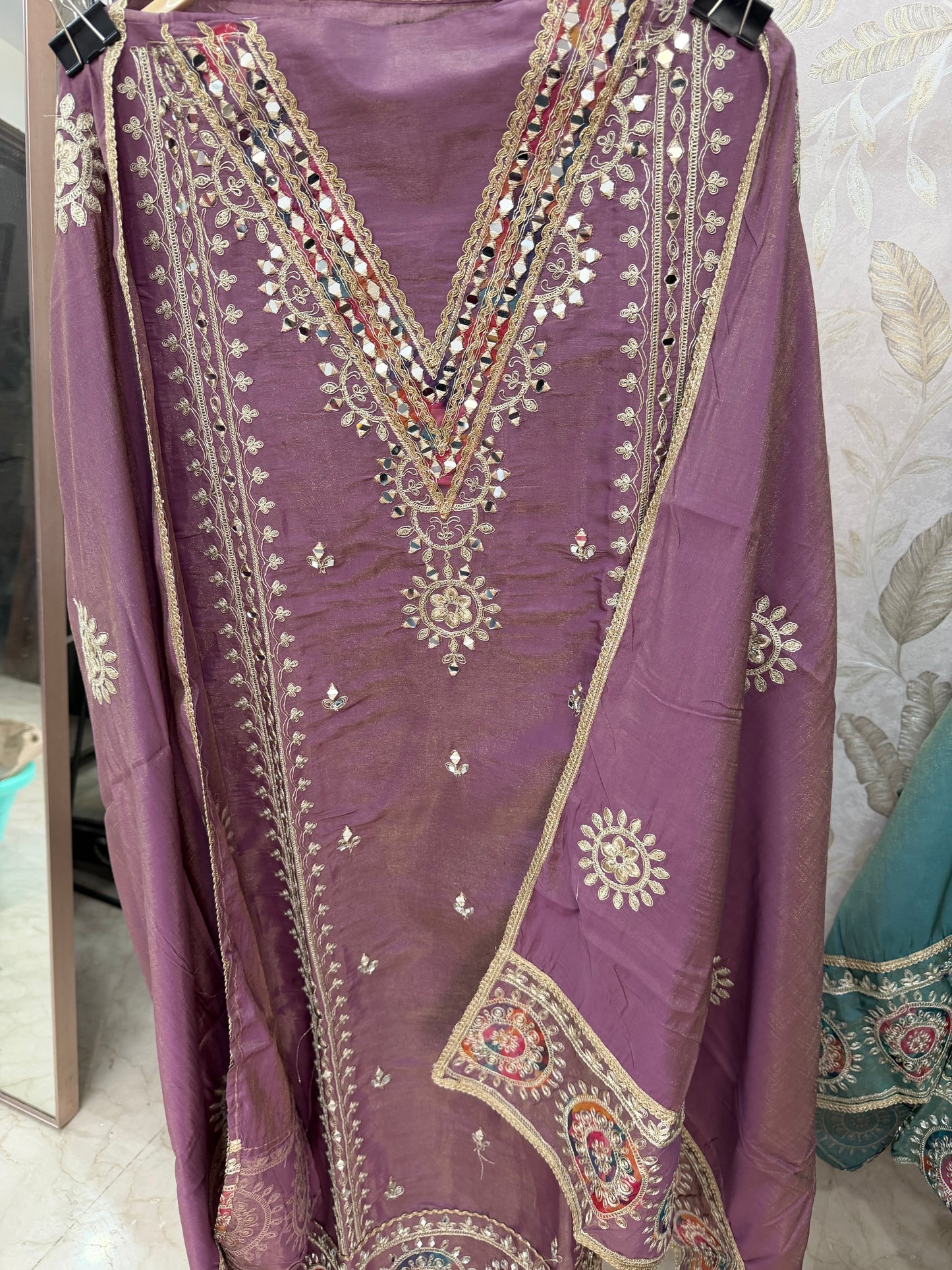 `Noor’ gotta Patti designer 3 piece suit set