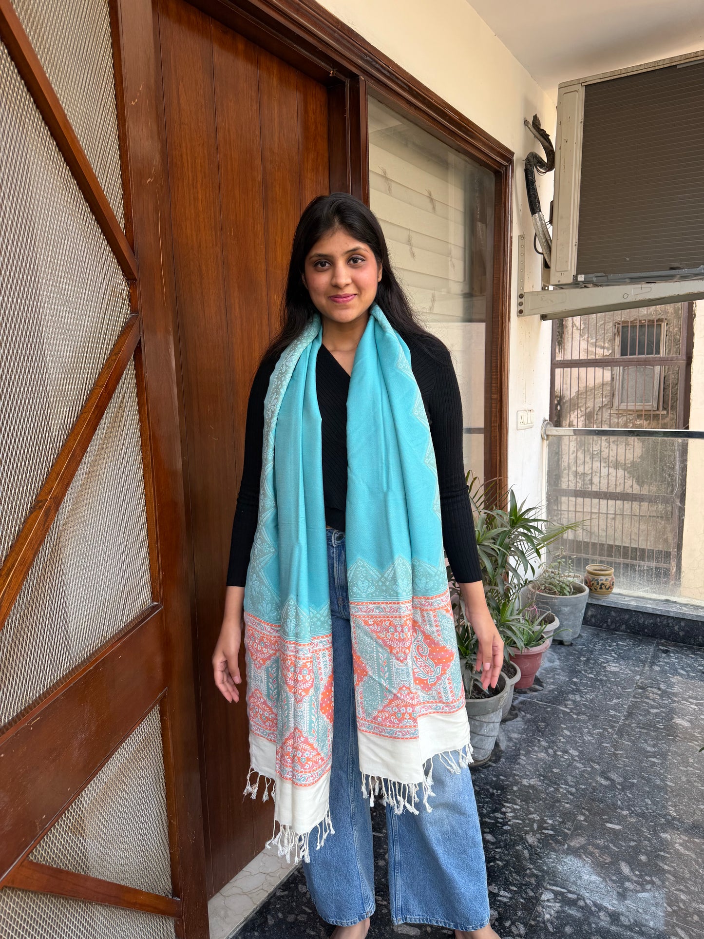 ETHNIC PUREWOOL DESIGNER SHAWL