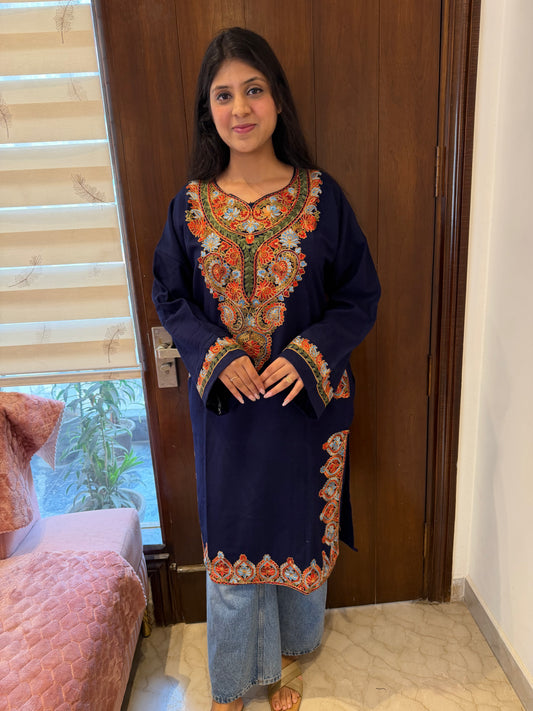 Kashmiri hand embroidered phiran