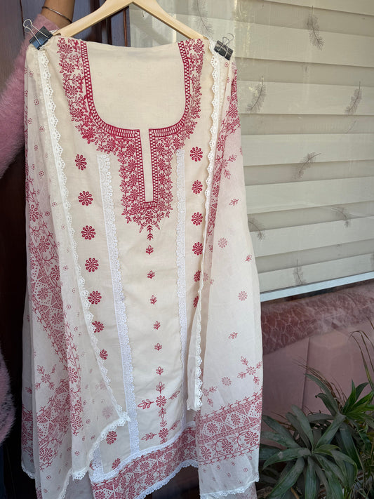 Mul cotton 3 piece suit set