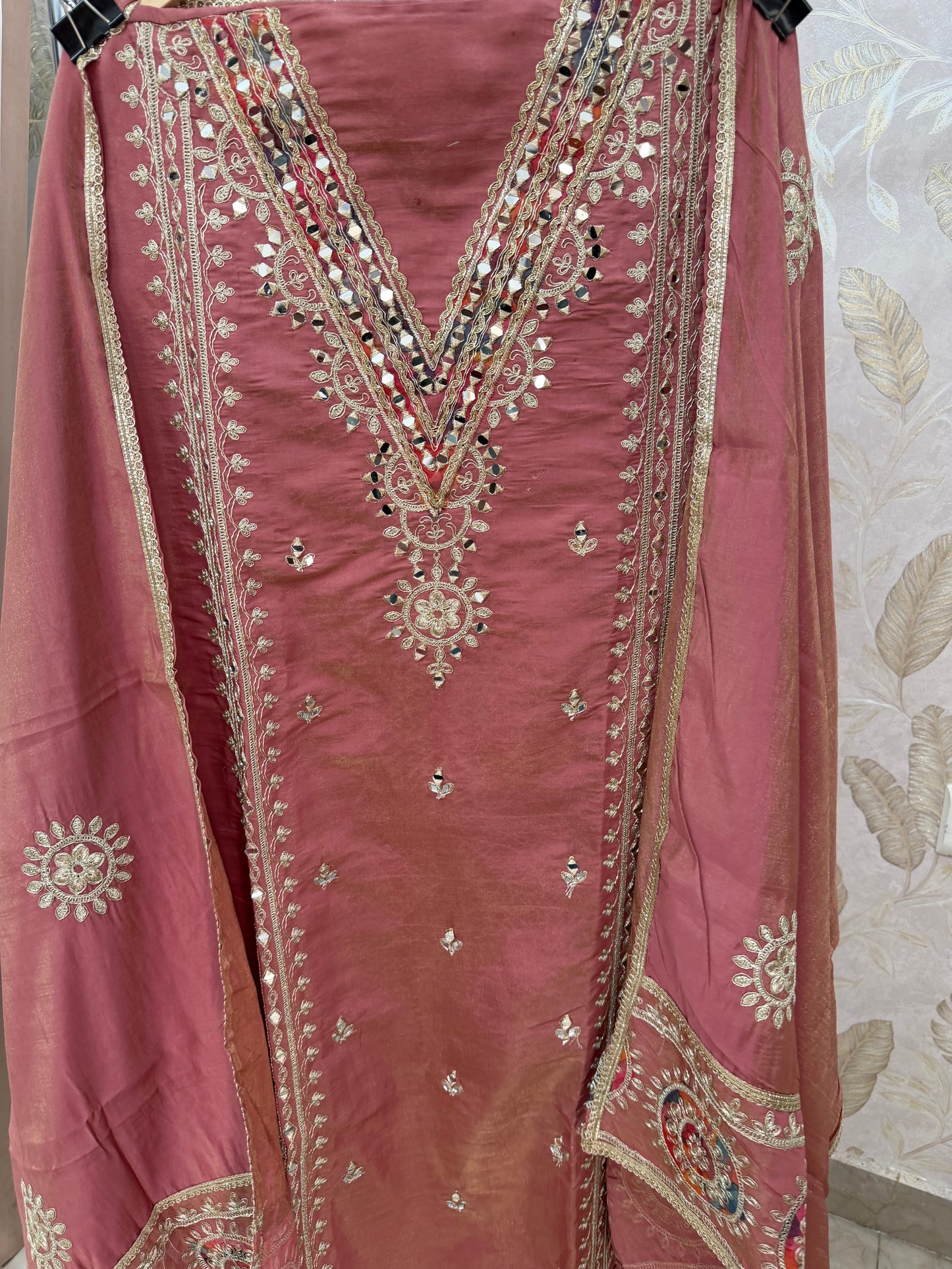 `Noor’ gotta Patti designer 3 piece suit set