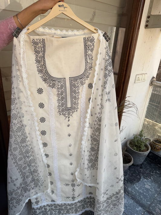 Mul cotton 3 piece suit set