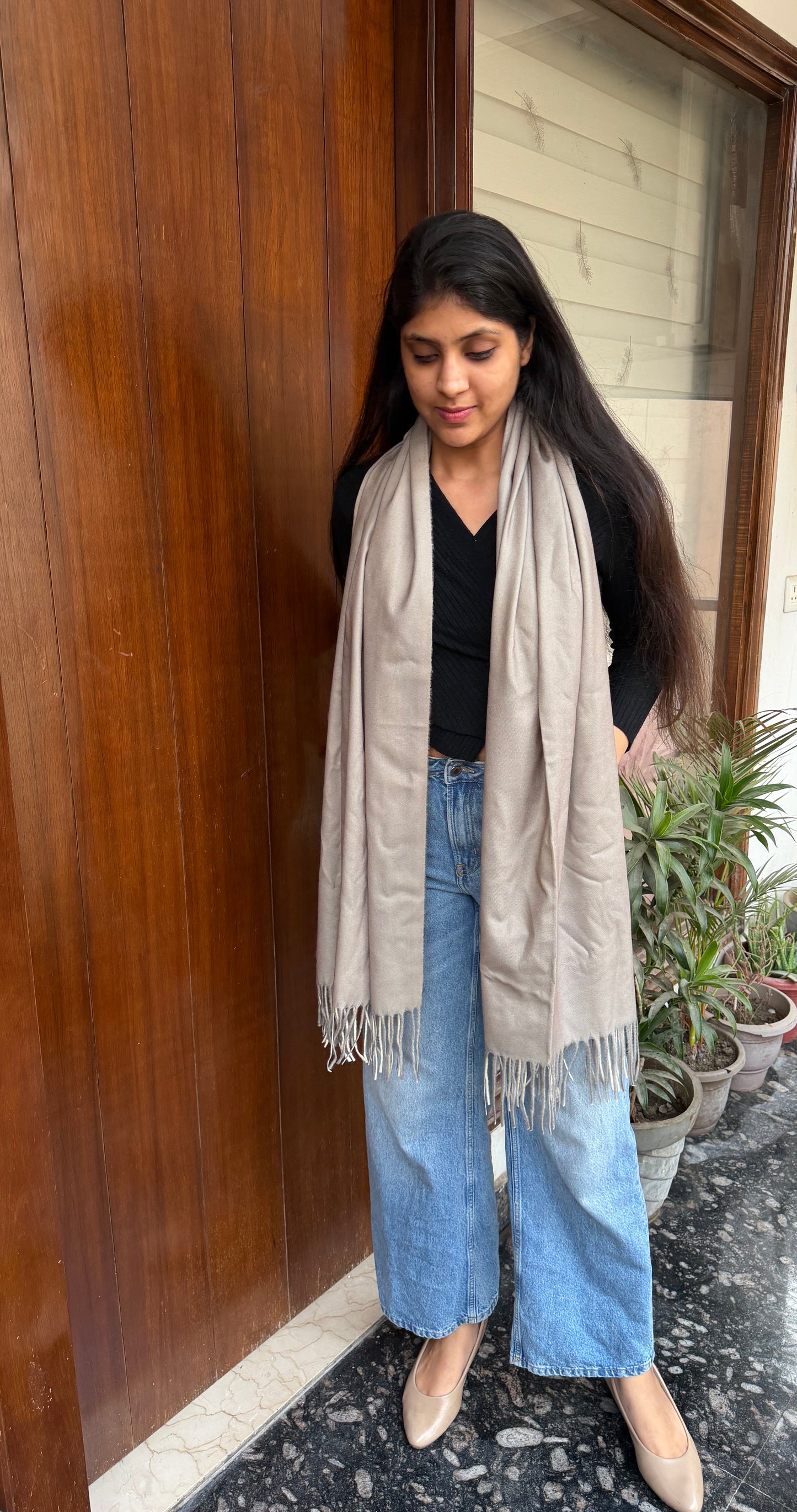 Reversible purewool stole