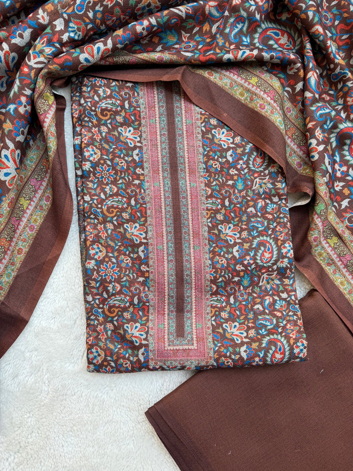 Pashmina suit set with pashmina shawl