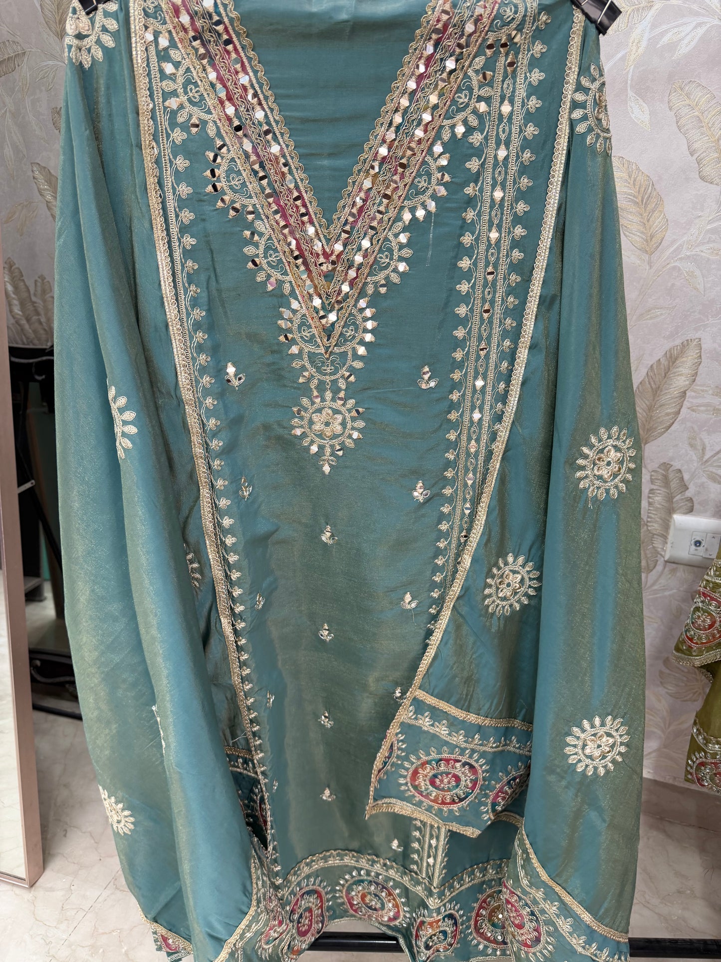 `Noor’ gotta Patti designer 3 piece suit set