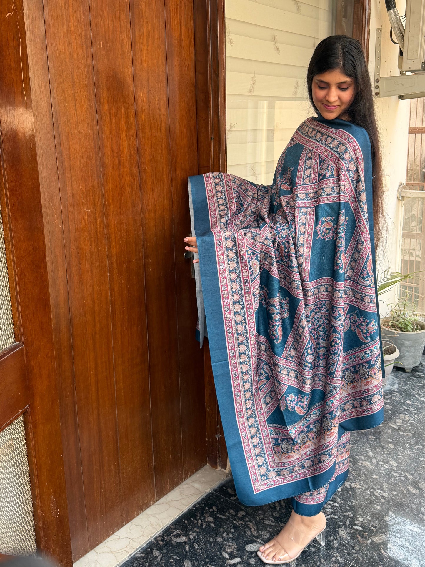 Pashmina suit set with pashmina shawl