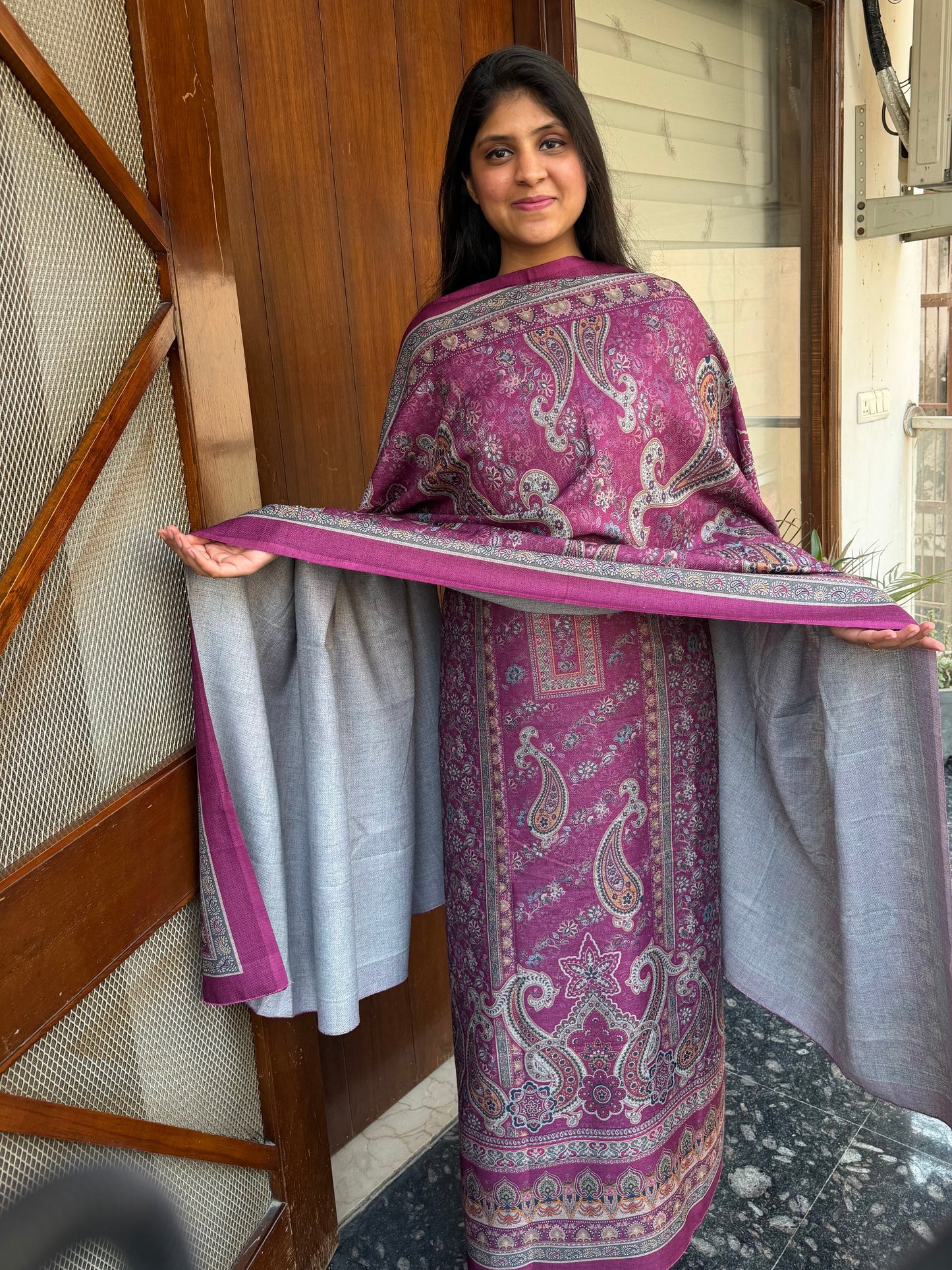 Pashmina suit set with pashmina shawl