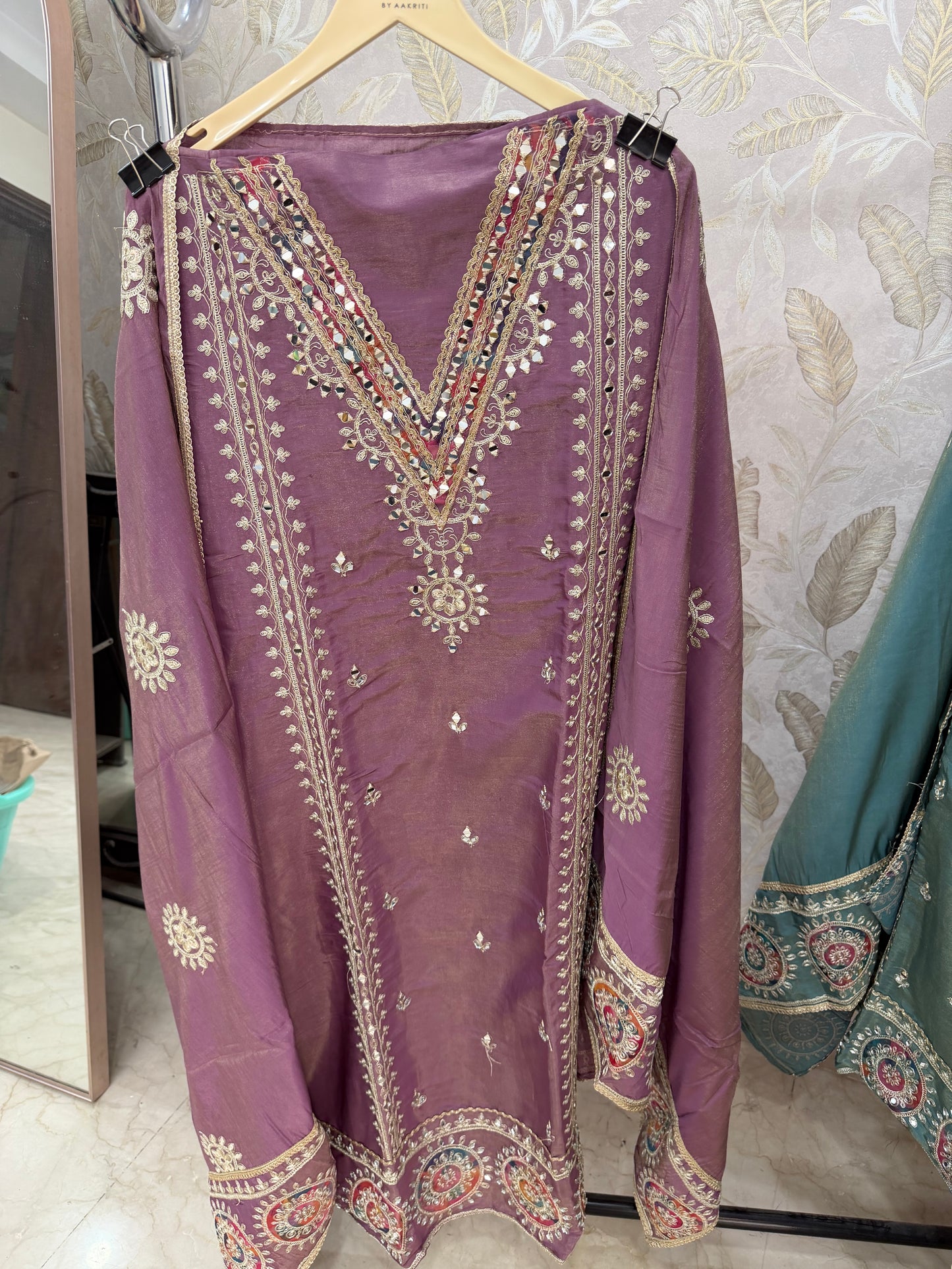 `Noor’ gotta Patti designer 3 piece suit set