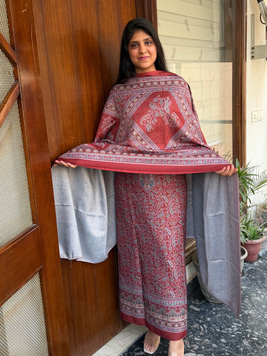 Pashmina suit set with pashmina shawl