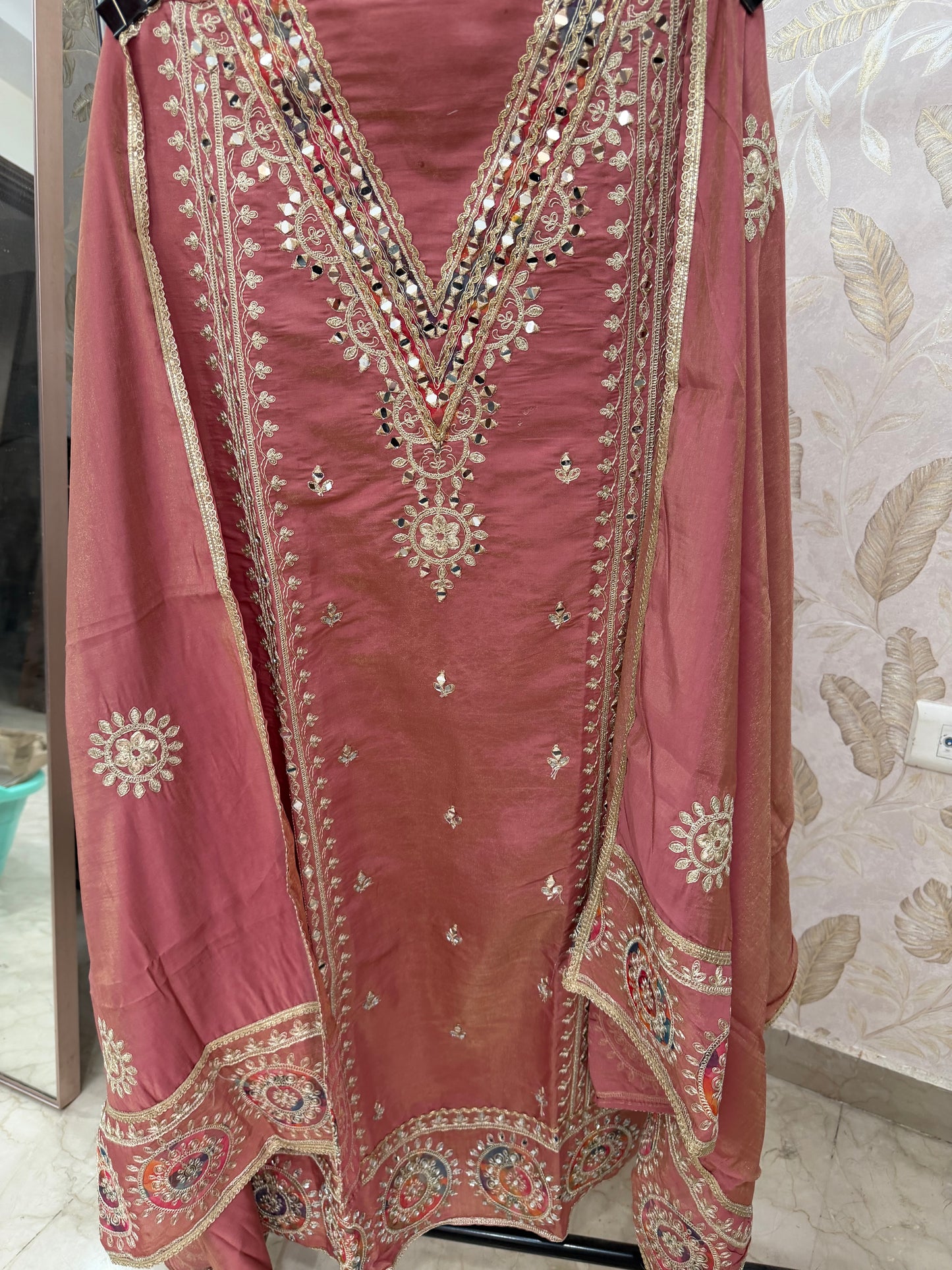 `Noor’ gotta Patti designer 3 piece suit set