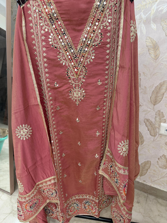 `Noor’ gotta Patti designer 3 piece suit set