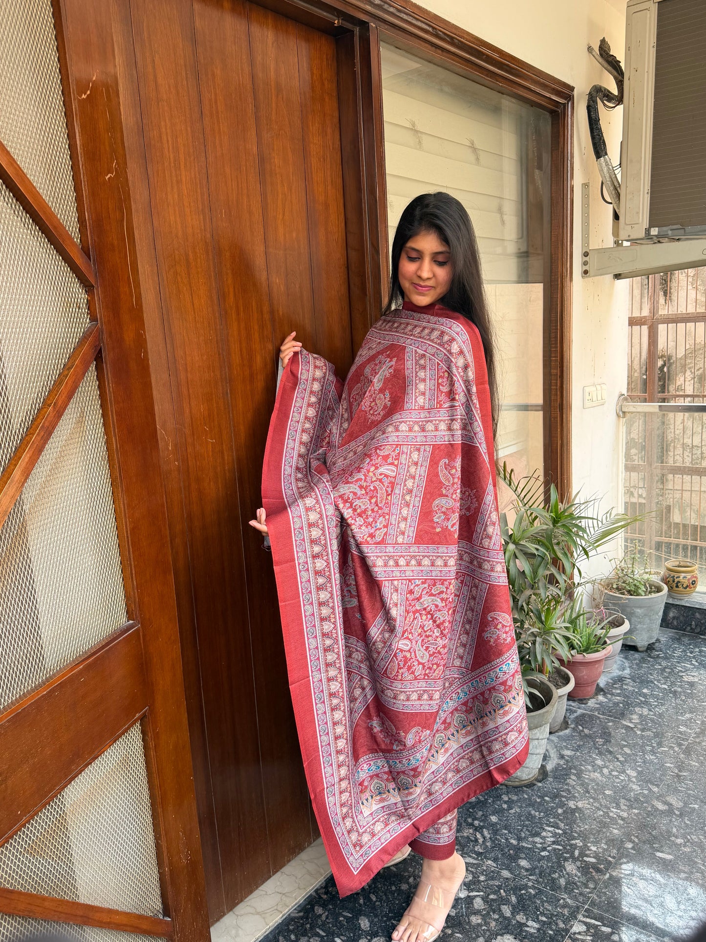 Pashmina suit set with pashmina shawl