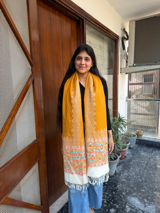 ETHNIC PUREWOOL DESIGNER SHAWL